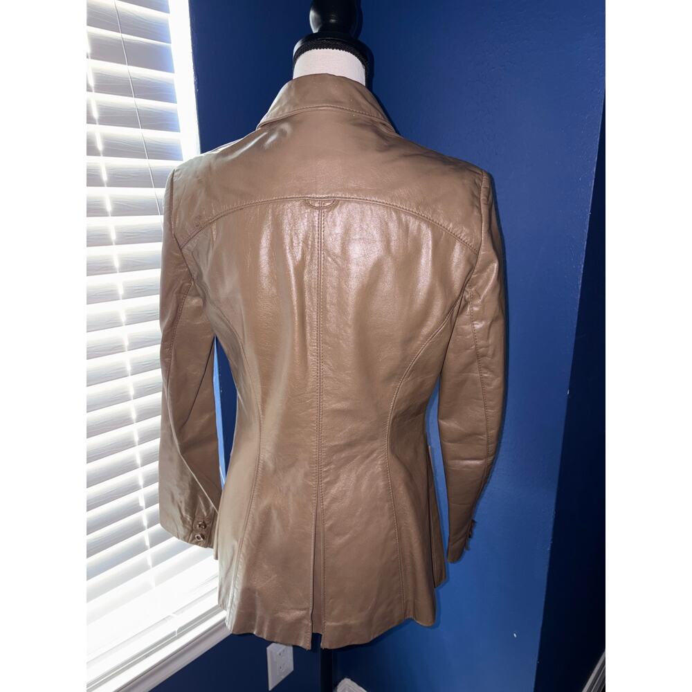1970s Etienne Aigner Vintage Leather Jacket – Size 10 – Excellent Condition - Picture 7 of 11